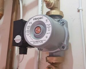 Central heating pump fitted by Sally's Pipe Dream