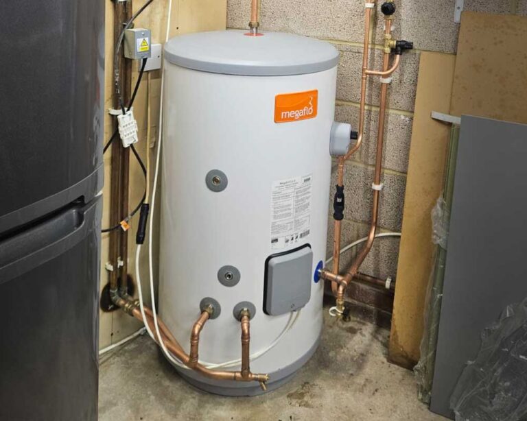 Unvented cylinder fitted by Sally's Pipe Dream