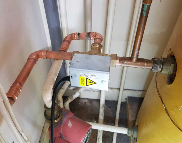 Replace 3 port valve and pipework
