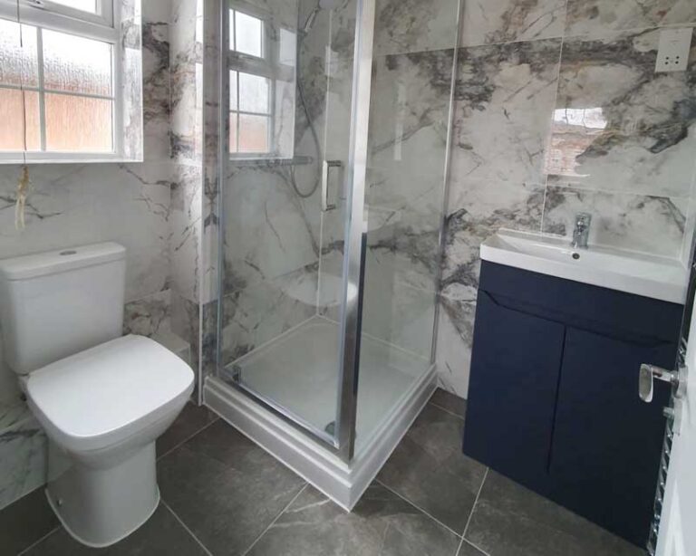 Bathroom renovation after